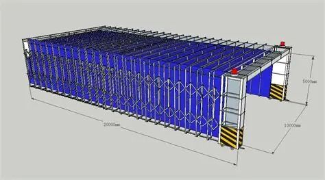 Retractable Telescopic Industrial Spray Booth Ultimate Space-Saving Solution For Large Shaped Workpieces