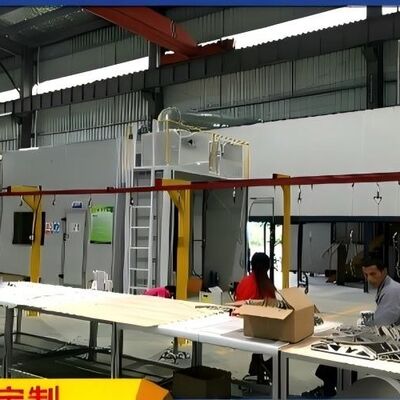 Full-Automatic Overhead Conveyor Powder Coating Line with Cyclone Recovery & Curing Tunnel