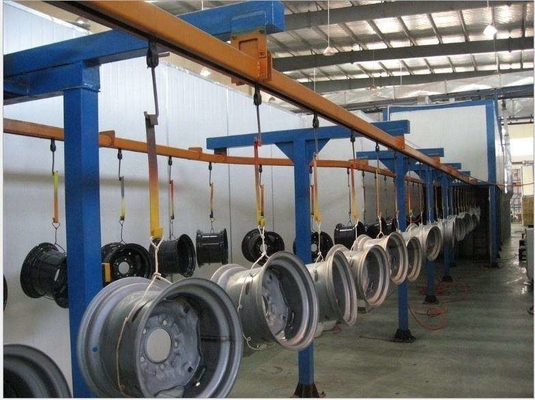 500kg Load Overhead Conveyor System เครื่องบรรทุกสีไฟฟ้าสําหรับการทําความร้อน สายบรรทุกสีสําหรับมิติต่างๆ